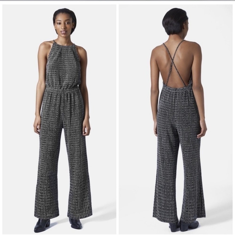 TopShop Backless Sparky Jumpsuit - size 6